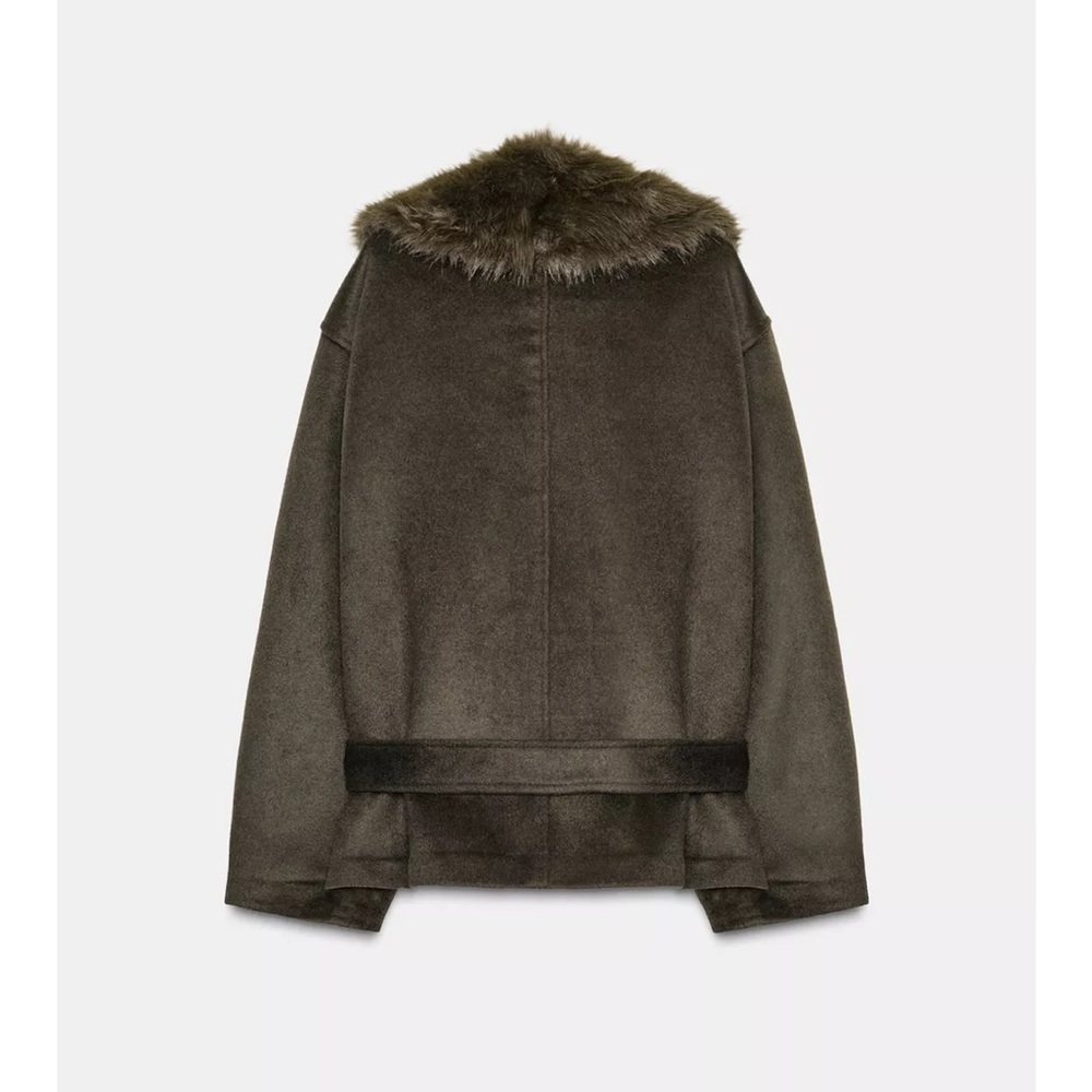 NEW ZARA WOOL BLEND COAT LUXURY WITH FAUX FUR COLLAR XS
🚨NO DISCOUNT - Picture 15 of 15